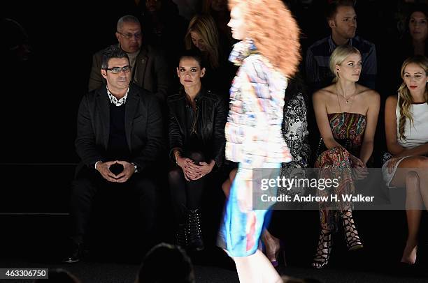 Katie Holmes attends the Desigual show during Mercedes-Benz Fashion Week Fall 2015 at Lincoln Center for the Performing Arts on February 12, 2015 in...