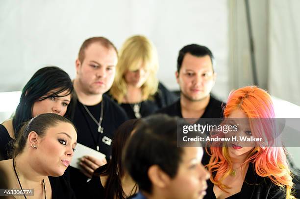 General view of atmosphere during Mercedes-Benz Fashion Week Fall 2015 at Lincoln Center for the Performing Arts on February 12, 2015 in New York...