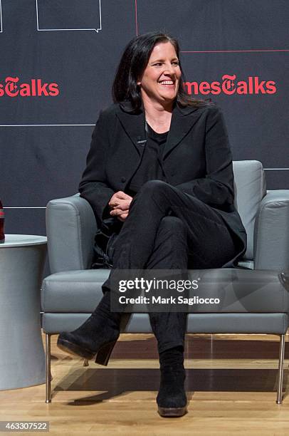 Citizenfour" director Laura Poitras attends the TimesTalks at The New School on February 12, 2015 in New York City.