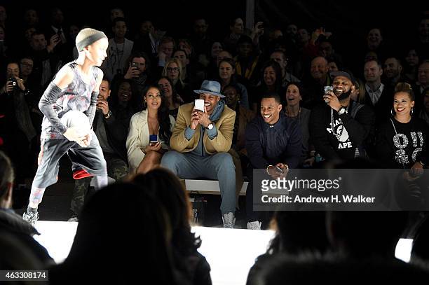 Lala Anthony, Carmelo Anthony, Victor Cruz and CC Sabathia attend Kids Rock! during Mercedes-Benz Fashion Week Fall 2015 at Lincoln Center for the...