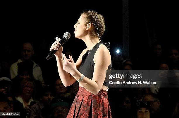 General view of atmosphere at Kids Rock! Fashion Show during Mercedes-Benz Fashion Week Fall 2015 at Lincoln Center for the Performing Arts on...