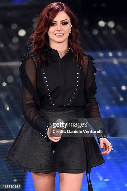 Annalisa attends the thirth night of 65th Festival di Sanremo on February 12, 2015 in Sanremo, Italy.