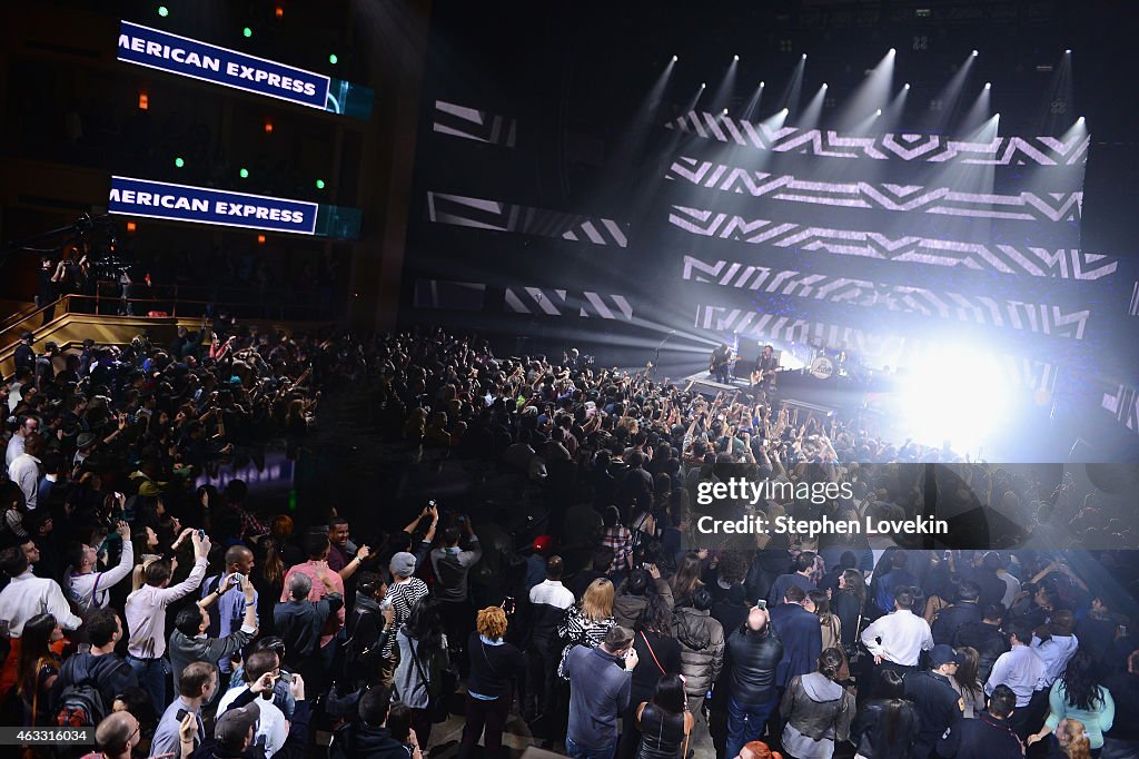 Fall Out Boy takes the stage at American Express All-Star Live at Hammerstein Ballroom broadcast live on TNT to tip-off NBA All-Star 2015...