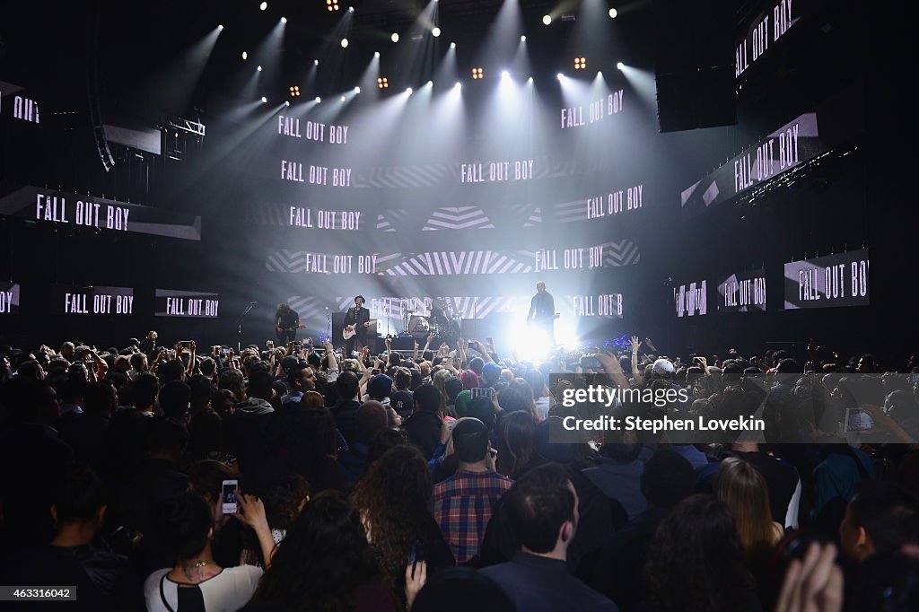 Fall Out Boy takes the stage at American Express All-Star Live at Hammerstein Ballroom broadcast live on TNT to tip-off NBA All-Star 2015...