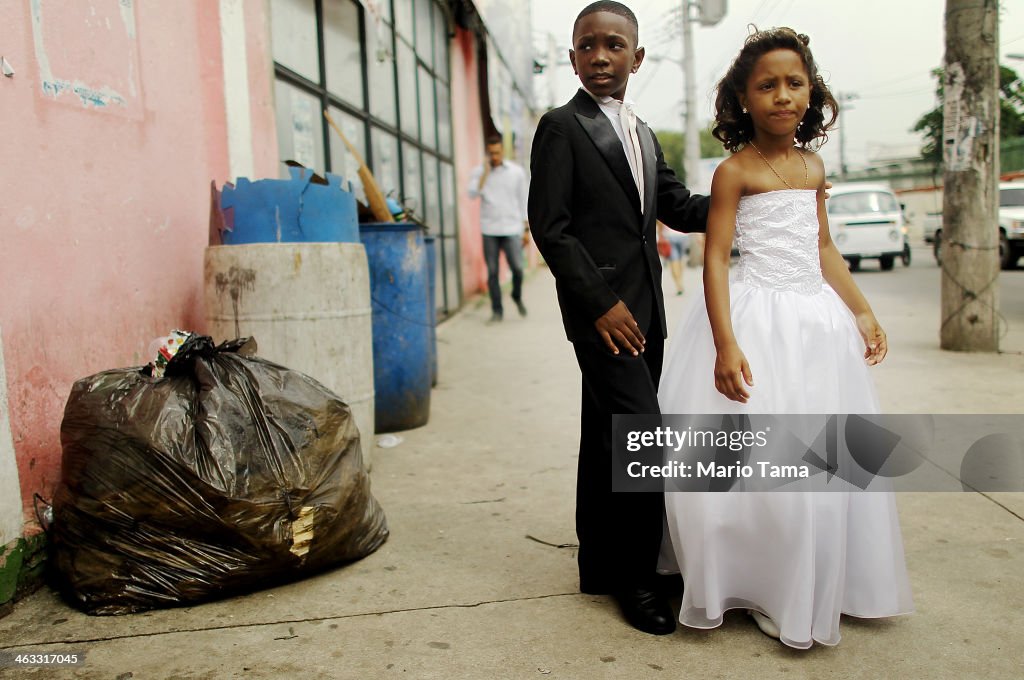 Community Wedding Held In Rio's Jacarezinho Favela