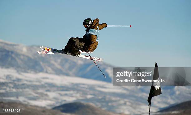 First place finisher Devin Logan of the United States competes during day one of the Visa U.S. Freeskiing Grand Prix at Park City Mountain Resort...