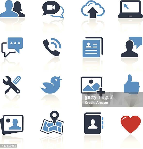 ilustraciones, imágenes clip art, dibujos animados e iconos de stock de iconos de redes sociales/pro series de dos colores - video call