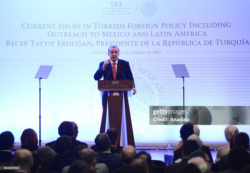 Turkish President Recep Tayyip Erdogan in Mexico