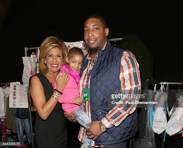 Hoda Kotb, Leah Still and Devon Still backstage at Nike/Levi's Kids Rock! during Mercedes-Benz Fashion Week Fall 2015 at The Salon at Lincoln Center...