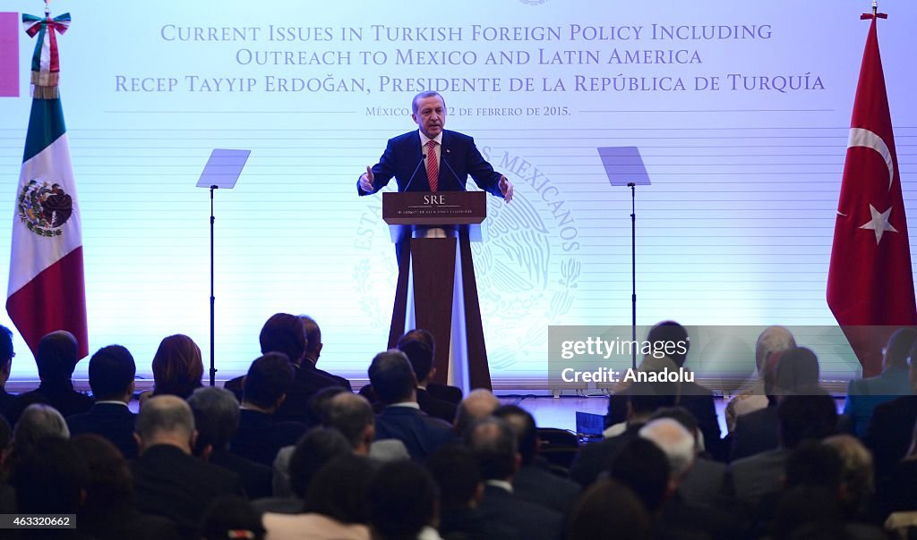 Turkish President Recep Tayyip Erdogan in Mexico