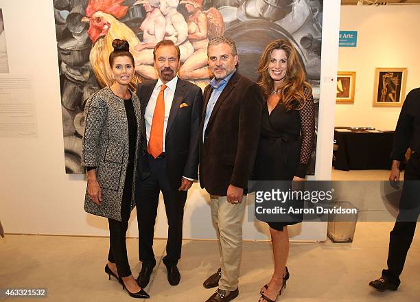 Darlene Perez, Jorge Perez, Nick Korniloff and Pamela Cohen attend Art Wynwood VIP Preview at Art Wynwood Pavilion on February 12, 2015 in Miami,...