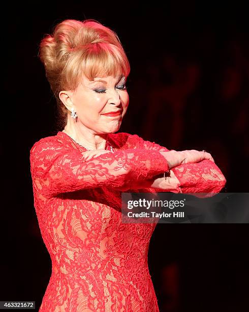 Actress Barbara Eden walks the runway during the Go Red For Women fall 2015 fashion show on February 12, 2015 in New York City.
