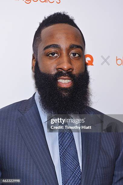 Star James Harden makes an appearance at Bloomingdale's on 59th Street on February 12, 2015 in New York City.