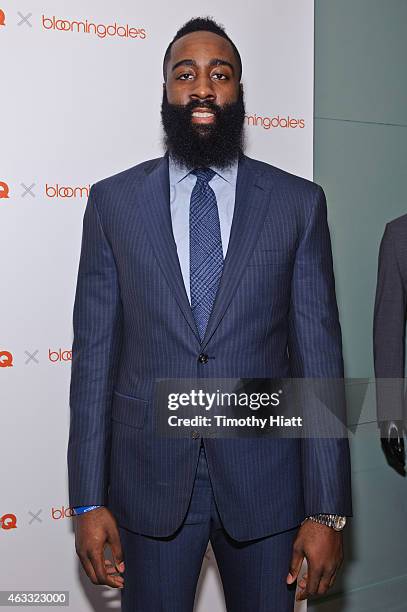 Star James Harden makes an appearance at Bloomingdale's on 59th Street on February 12, 2015 in New York City.