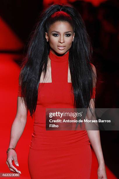 Ciara walks the runway during the Go Red For Women fall 2015 fashion show on February 12, 2015 in New York City.