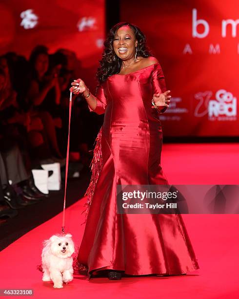 Pinky and Star Jones walk the runway during the Go Red For Women fall 2015 fashion show>> on February 12, 2015 in New York City.
