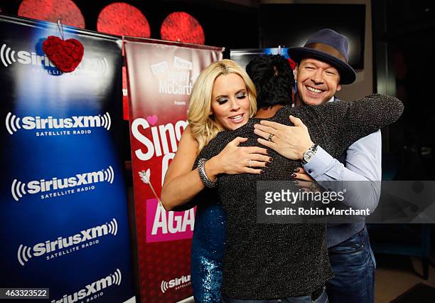 Jenny McCarthy, Danny Wood and Donnie Wahlberg attend "Singled Out...Again" On Her Exclusive SiriusXM Show, "Dirty, Sexy, Funny With Jenny McCarthy"...