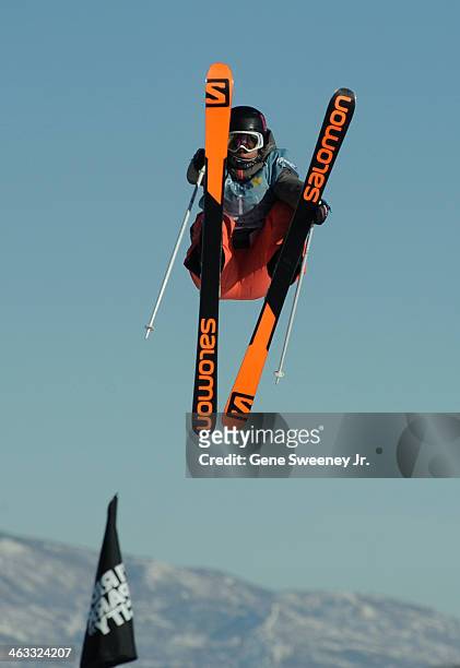 Second place finisher Dara Howell of Canada competes during day one of the Visa U.S. Freeskiing Grand Prix at Park City Mountain Resort January 17,...