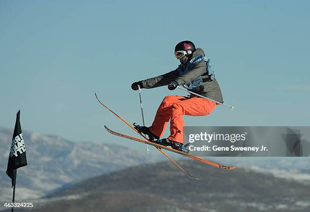 Second place finisher Dara Howell of Canada competes during day one of the Visa U.S. Freeskiing Grand Prix at Park City Mountain Resort January 17,...