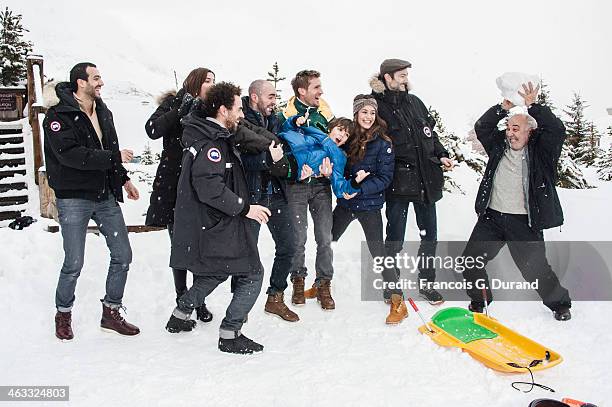 Tarek Boudali, Charlotte Gabris, French producer Nicolas Benamou, French actors Julien Arruti, Philippe Lacheau, Alice David, Vincent Desagna, Gerard...