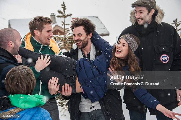 Tarek Boudali, Charlotte Gabris, French producer Nicolas Benamou, French actors Julien Arruti, Philippe Lacheau, Alice David, Vincent Desagna, Gerard...