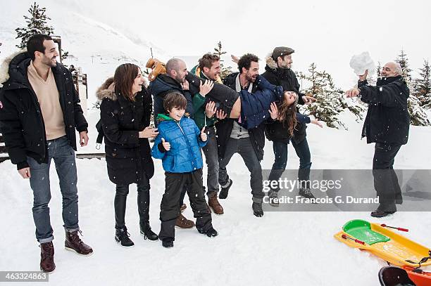 Tarek Boudali, Charlotte Gabris, French producer Nicolas Benamou, French actors Julien Arruti, Philippe Lacheau, Alice David, Vincent Desagna, Gerard...