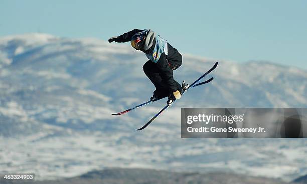 Third place finisher Kaya Turski of Canada competes during day one of the Visa U.S. Freeskiing Grand Prix at Park City Mountain Resort January 17,...