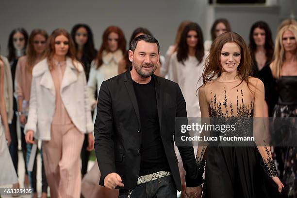 Michael Michalsky walks the runway at the Michalsky Style Night during Mercedes-Benz Fashion Week Autumn/Winter 2014/15 at Tempodrom on January 17,...