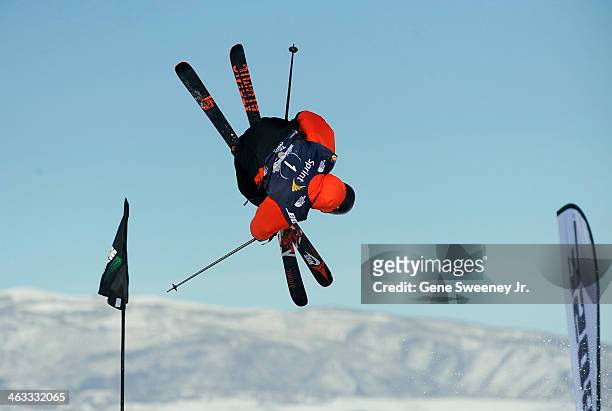 Third place finisher Gus Kenworthy of the United States competes during day one of the Visa U.S. Freeskiing Grand Prix at Park City Mountain Resort...