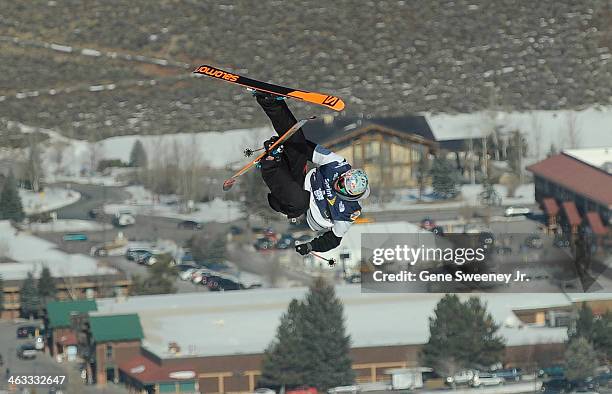 Second place finisher Bobby Brown of the United States competes during day one of the Visa U.S. Freeskiing Grand Prix at Park City Mountain Resort...