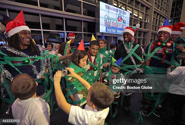 From left to right: New England Patriots defensive back Marquice Cole, New England Patriots free safety Devin McCourty, New England Patriots wide...