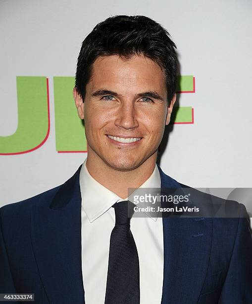 Actor Robbie Amell attends the premiere of "The Duff" at TCL Chinese 6 Theatres on February 12, 2015 in Hollywood, California.