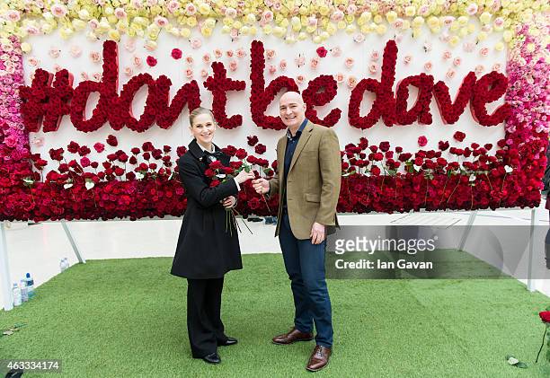 Dave Nicholl receives a Valentine's rose from ASDA. A new survey by Asda has revealed over half of British women have never received flowers on...