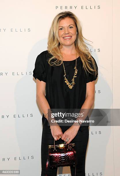 Tyler Ellis attends the Perry Ellis Fall 2015 fashion show at Metropolitan West on February 12, 2015 in New York City.