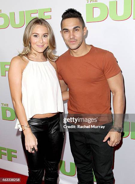 Actors Alexa PenaVega and Carlos PenaVega attend a special Los Angeles fan screening of "THE DUFF" on February 12, 2015 in Los Angeles, California.