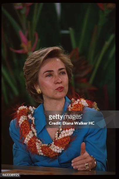 First Lady Hillary Clinton is photographed for Time & Life on July 13, 1993 in Hawaii.