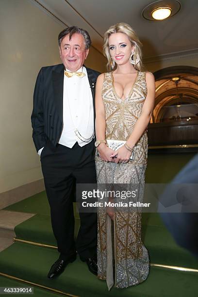 Richard Lugner and Cathy Lugner attend the traditional Opera Ball Vienna at State Opera Vienna on February 12, 2015 in Vienna, Austria.