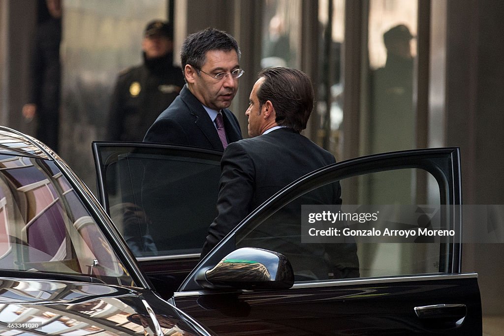 FC Barcelona president Josep Maria Bartomeu at Spain's High Court