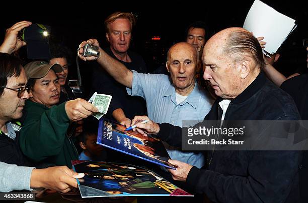 Actor Robert Duvall attends special screening and Q&A of "The Judge" and "To Kill A Mockingbird" at Aero Theatre on February 12, 2015 in Santa...