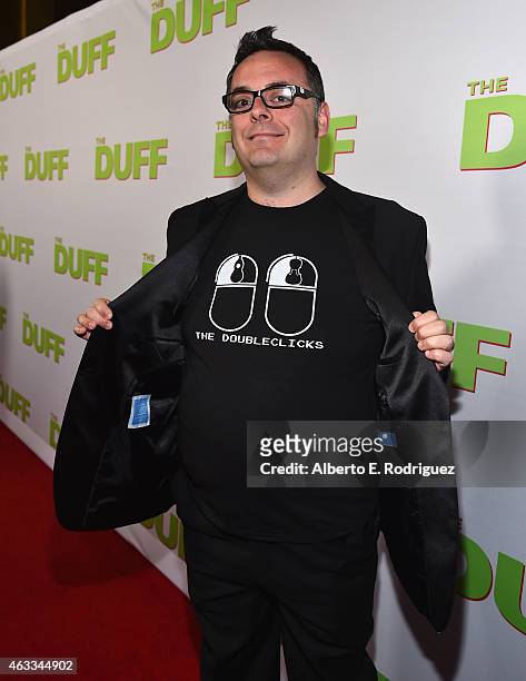 Screenwriter Josh Cagan attends a Fan Screening of CBS Films' "The Duff" at the TCL Chinese 6 Theatres on February 12, 2015 in Hollywood, California.