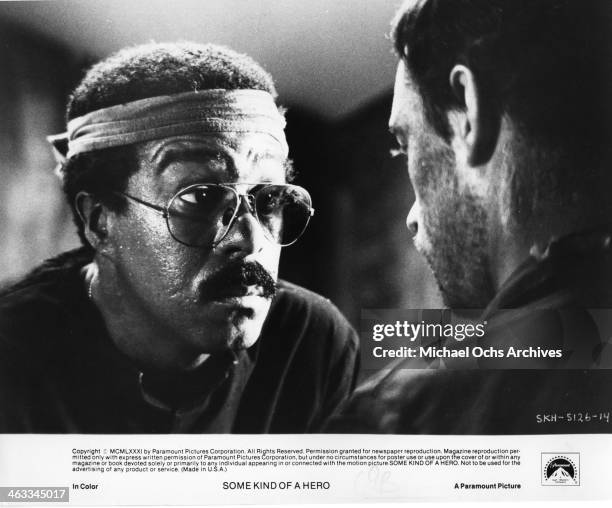S Richard Pryor and Ray Sharkey are cellmates in Vietnam who become fast friends in a scene from the movie "Some Kind Of Hero" which was releaseed on...