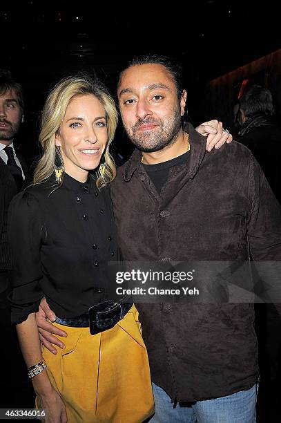 Nicole Hanley Mellon and Vikram Chatwal attends HANLEY MELLON Fall/Winter 2015 Collection Presentation - After Party at Beautique on February 12,...