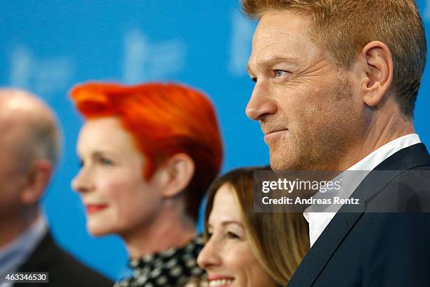 Costume designer Sandy Powell, producer Alli Shearmur and director Kenneth Branagh attend the 'Cinderella' photocall during the 65th Berlinale...