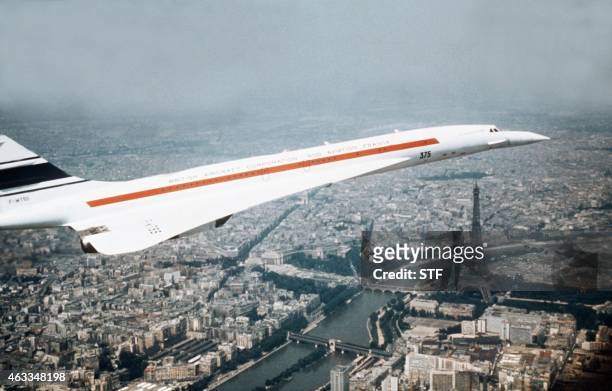 Picture dated January 1973 of the Concorde, the Franco-British supersonic aircraft.