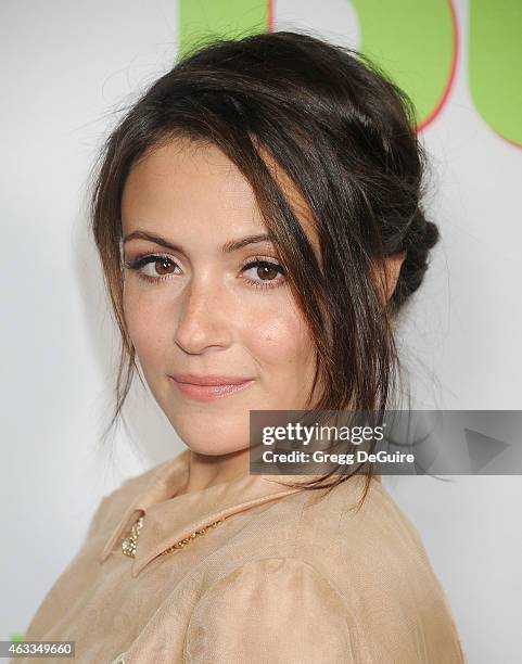 Actress Italia Ricci arrives at the Los Angeles screening of "The Duff" at TCL Chinese 6 Theatres on February 12, 2015 in Hollywood, California.