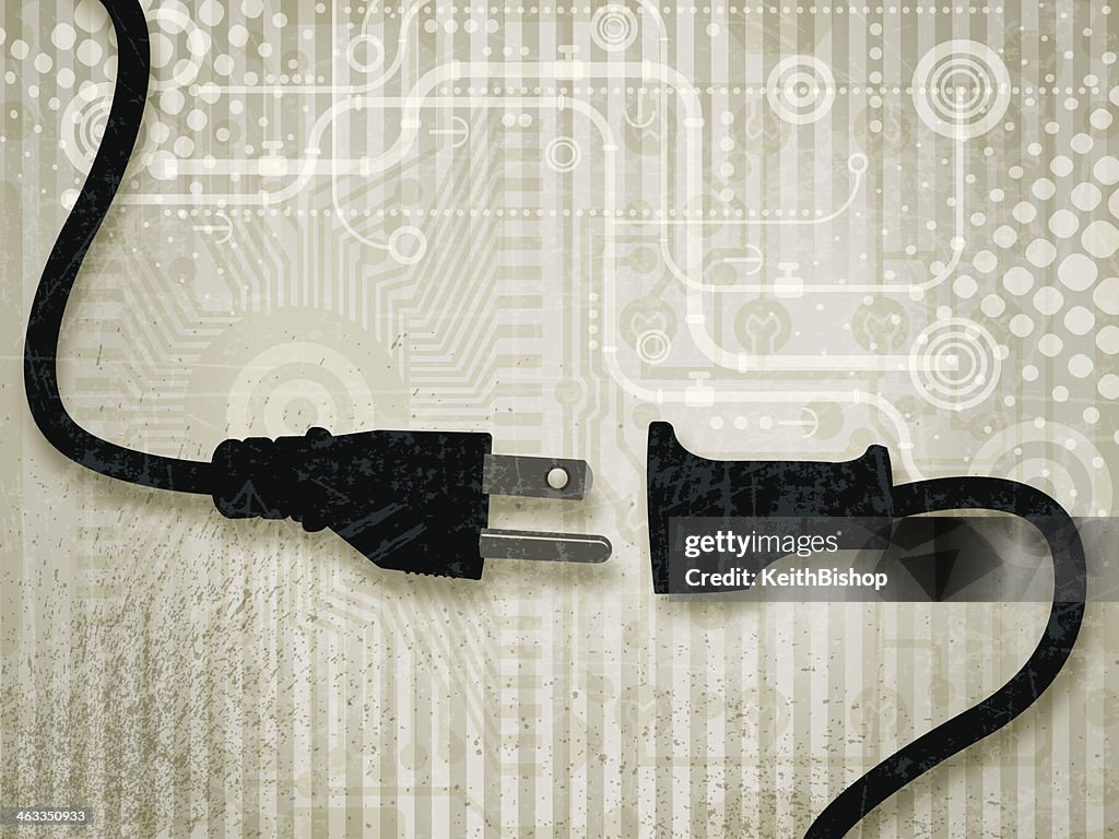 Plugged In Technology Background High-Res Vector Graphic - Getty Images