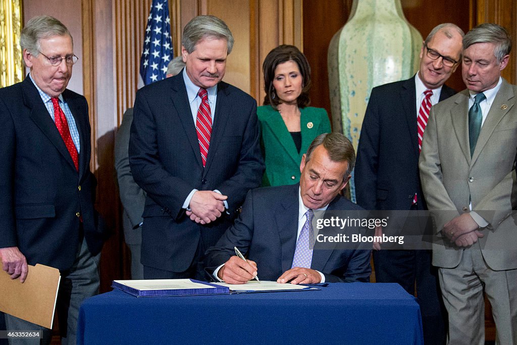 House Speaker John Boehner Signs Keystone XL Pipeline Approval Act