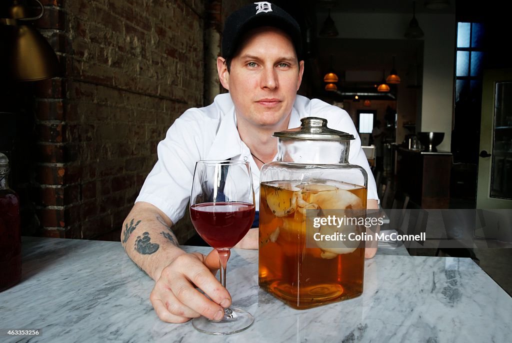 Trevor Stockwell with Kombucha...