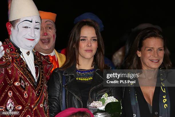 Pauline Ducruet and Princess Stephanie of Monaco attend the 38th International Circus Festival on January 17, 2014 in Monte-Carlo, Monaco.