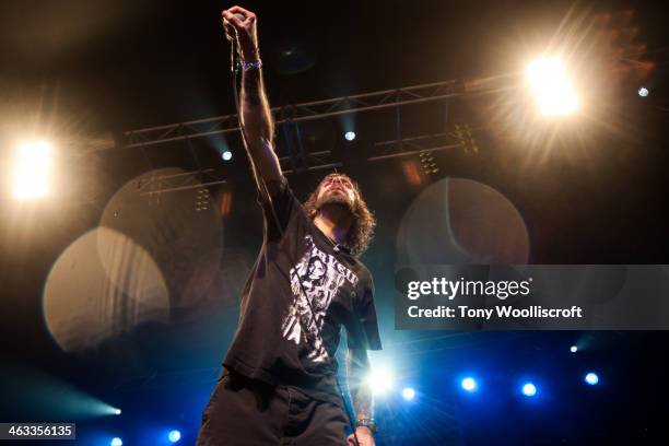 Randy Blythe of Lamb of God performs at 02 academy on January 17, 2014 in Birmingham, England.